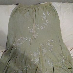 Vintage (?), Ca 1980s-90s Bohemian Rhapsody Skirt in Green 💚